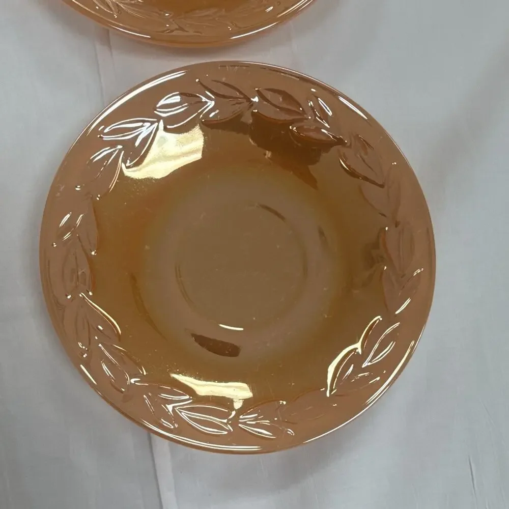 Copied - Pink Pressed Glass Laurel Pattern Round Plate 6 in